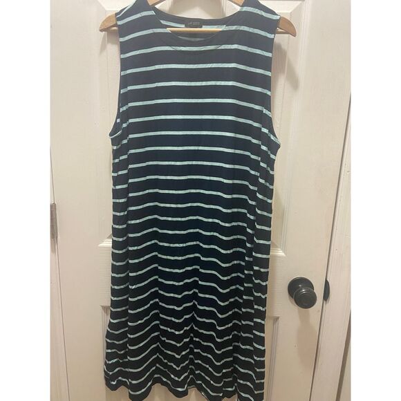 J.Jill Wearever Collection, Blue Striped, Size XL - Picture 1 of 4